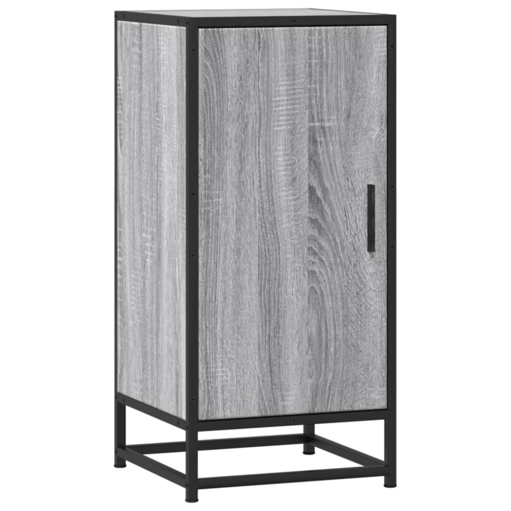 vidaXL Dulap, gri sonoma, 35,5x35x76 cm, lemn prelucrat și metal