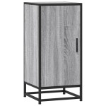 vidaXL Dulap, gri sonoma, 35,5x35x76 cm, lemn prelucrat și metal