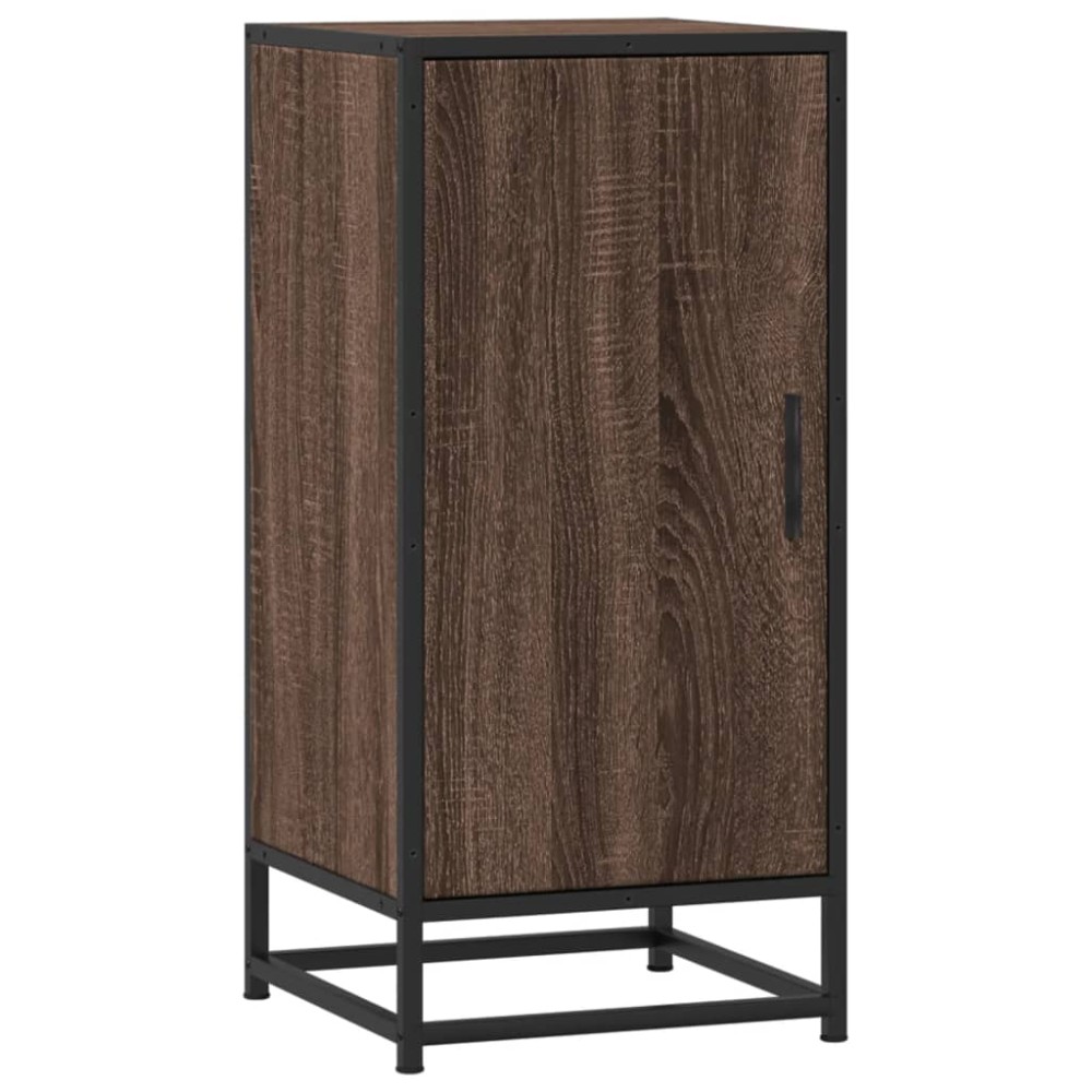 vidaXL Dulap, stejar maro, 35,5x35x76 cm, lemn prelucrat și metal