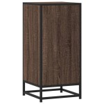 vidaXL Dulap, stejar maro, 35,5x35x76 cm, lemn prelucrat și metal