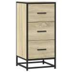 vidaXL Dulap, stejar sonoma, 35,5x35x76 cm, lemn prelucrat și metal