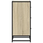 vidaXL Dulap, stejar sonoma, 35,5x35x76 cm, lemn prelucrat și metal