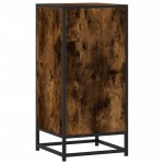 vidaXL Dulap, stejar fumuriu, 35,5x35x76 cm, lemn prelucrat și metal