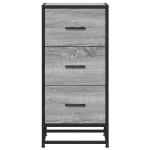 vidaXL Dulap, gri sonoma, 35,5x35x76 cm, lemn prelucrat și metal