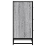 vidaXL Dulap, gri sonoma, 35,5x35x76 cm, lemn prelucrat și metal