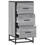vidaXL Dulap, gri sonoma, 35,5x35x76 cm, lemn prelucrat și metal