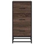vidaXL Dulap, stejar maro, 35,5x35x76 cm, lemn prelucrat și metal
