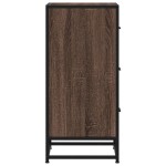 vidaXL Dulap, stejar maro, 35,5x35x76 cm, lemn prelucrat și metal