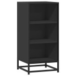 vidaXL Dulap, negru, 35,5x35x76 cm, lemn prelucrat și metal