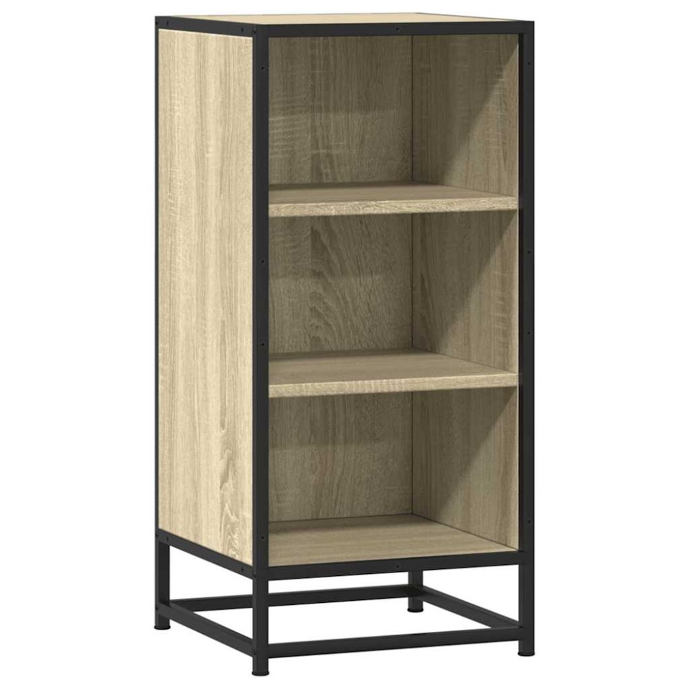 vidaXL Dulap, stejar sonoma, 35,5x35x76 cm, lemn prelucrat și metal