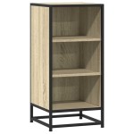 vidaXL Dulap, stejar sonoma, 35,5x35x76 cm, lemn prelucrat și metal