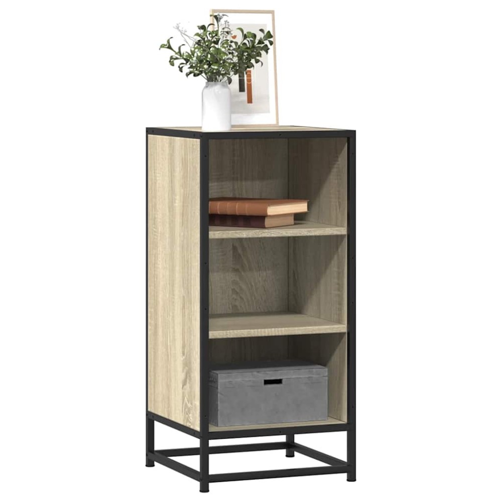 vidaXL Dulap, stejar sonoma, 35,5x35x76 cm, lemn prelucrat și metal