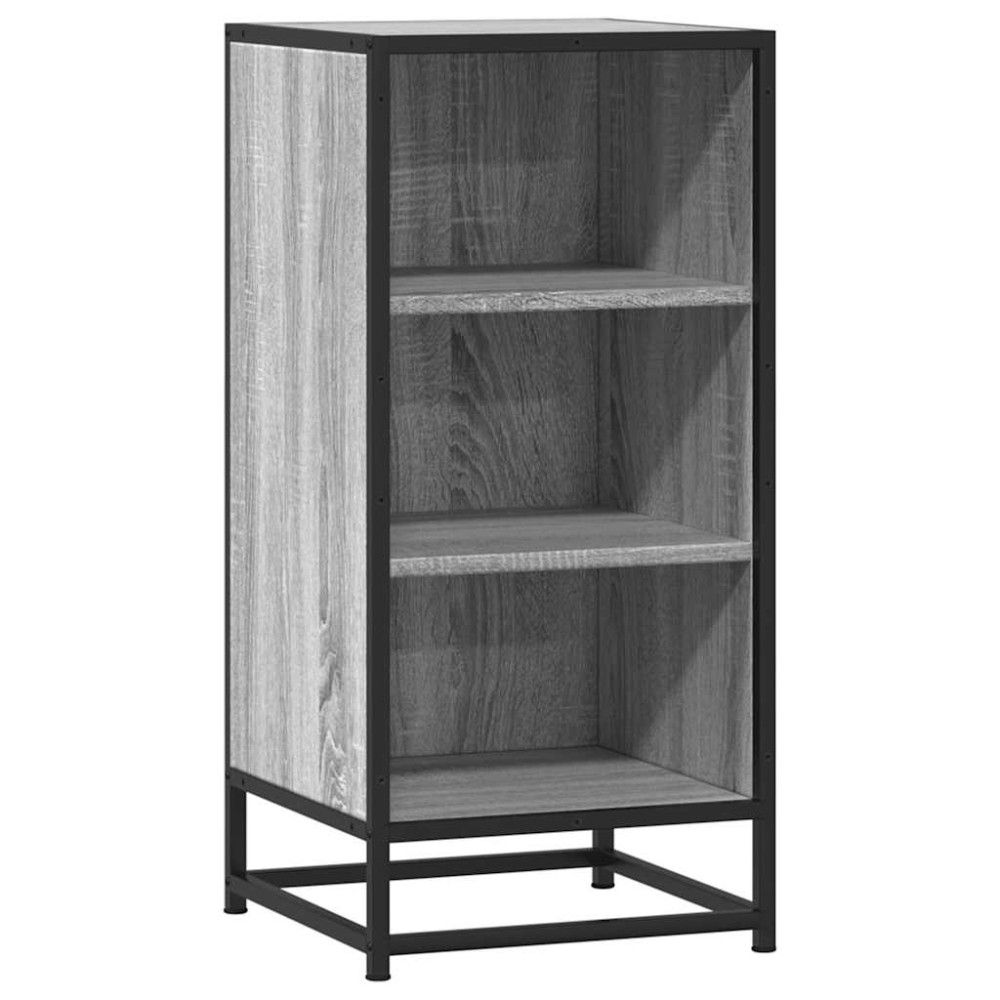 vidaXL Dulap, gri sonoma, 35,5x35x76 cm, lemn prelucrat și metal