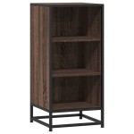 vidaXL Dulap, stejar maro, 35,5x35x76 cm, lemn prelucrat și metal