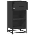 vidaXL Dulap, negru, 35,5x35x76 cm, lemn prelucrat și metal