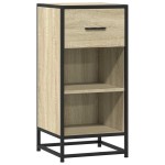 vidaXL Dulap, stejar sonoma, 35,5x35x76 cm, lemn prelucrat și metal