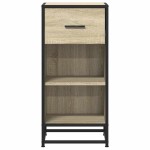 vidaXL Dulap, stejar sonoma, 35,5x35x76 cm, lemn prelucrat și metal
