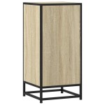 vidaXL Dulap, stejar sonoma, 35,5x35x76 cm, lemn prelucrat și metal