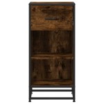 vidaXL Dulap, stejar fumuriu, 35,5x35x76 cm, lemn prelucrat și metal vidaXL Dulap, stejar fumuriu, 35,5x35x76 cm, lemn prelucrat și metal