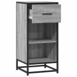 vidaXL Dulap, gri sonoma, 35,5x35x76 cm, lemn prelucrat și metal