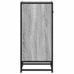 vidaXL Dulap, gri sonoma, 35,5x35x76 cm, lemn prelucrat și metal