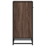 vidaXL Dulap, stejar maro, 35,5x35x76 cm, lemn prelucrat și metal