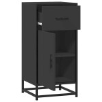 vidaXL Dulap, negru, 35,5x35x76 cm, lemn prelucrat și metal