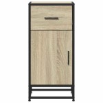 vidaXL Dulap, stejar sonoma, 35,5x35x76 cm, lemn prelucrat și metal