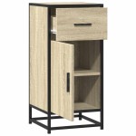 vidaXL Dulap, stejar sonoma, 35,5x35x76 cm, lemn prelucrat și metal