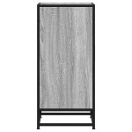 vidaXL Dulap, gri sonoma, 35,5x35x76 cm, lemn prelucrat și metal