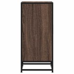 vidaXL Dulap, stejar maro, 35,5x35x76 cm, lemn prelucrat și metal
