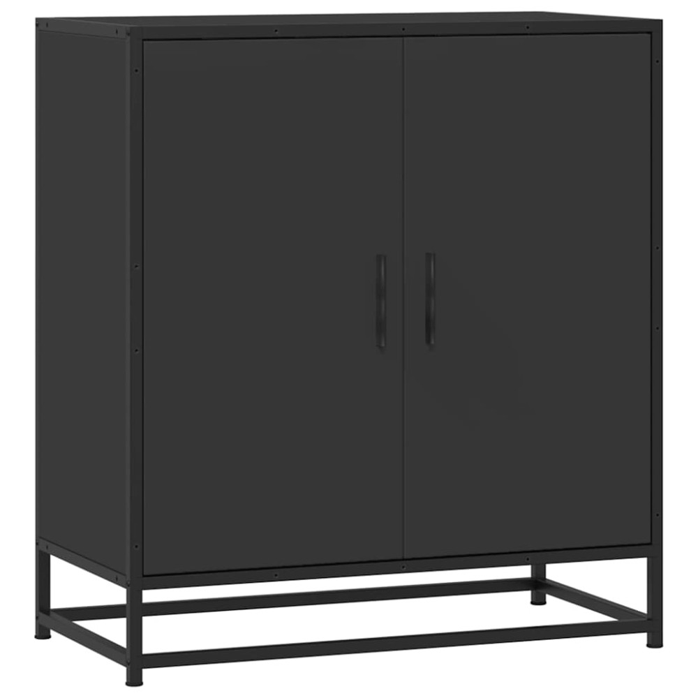 vidaXL Dulap, negru, 68x35x76 cm, lemn prelucrat și metal