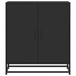vidaXL Dulap, negru, 68x35x76 cm, lemn prelucrat și metal