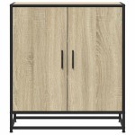 vidaXL Dulap, stejar sonoma, 68x35x76 cm, lemn prelucrat și metal