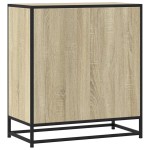vidaXL Dulap, stejar sonoma, 68x35x76 cm, lemn prelucrat și metal
