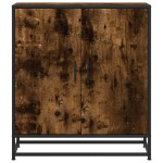vidaXL Dulap, stejar fumuriu, 68x35x76 cm, lemn prelucrat și metal