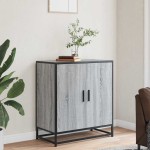 vidaXL Dulap, gri sonoma, 68x35x76 cm, lemn prelucrat și metal