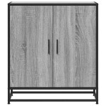 vidaXL Dulap, gri sonoma, 68x35x76 cm, lemn prelucrat și metal
