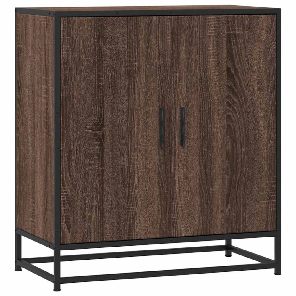 vidaXL Dulap, stejar maro, 68x35x76 cm, lemn prelucrat și metal