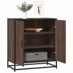 vidaXL Dulap, stejar maro, 68x35x76 cm, lemn prelucrat și metal