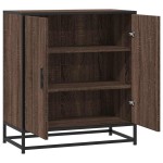 vidaXL Dulap, stejar maro, 68x35x76 cm, lemn prelucrat și metal