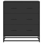 vidaXL Dulap, negru, 68x35x76 cm, lemn prelucrat și metal