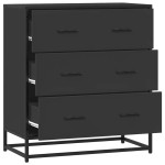 vidaXL Dulap, negru, 68x35x76 cm, lemn prelucrat și metal