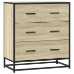 vidaXL Dulap, stejar sonoma, 68x35x76 cm, lemn prelucrat și metal