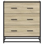 vidaXL Dulap, stejar sonoma, 68x35x76 cm, lemn prelucrat și metal