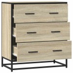 vidaXL Dulap, stejar sonoma, 68x35x76 cm, lemn prelucrat și metal