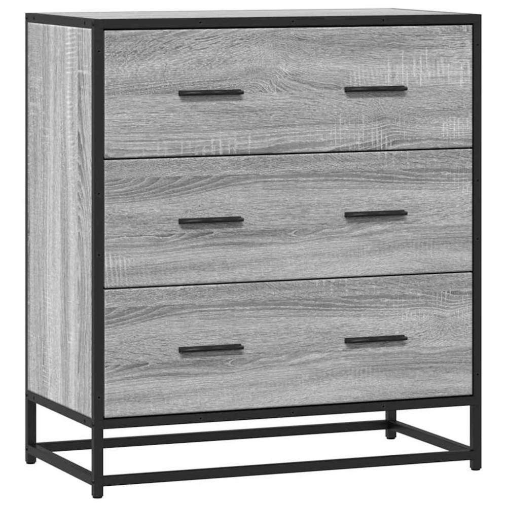 vidaXL Dulap, gri sonoma, 68x35x76 cm, lemn prelucrat și metal