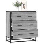 vidaXL Dulap, gri sonoma, 68x35x76 cm, lemn prelucrat și metal vidaXL Dulap, gri sonoma, 68x35x76 cm, lemn prelucrat și metal