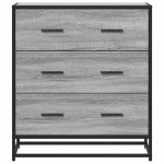 vidaXL Dulap, gri sonoma, 68x35x76 cm, lemn prelucrat și metal vidaXL Dulap, gri sonoma, 68x35x76 cm, lemn prelucrat și metal