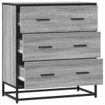 vidaXL Dulap, gri sonoma, 68x35x76 cm, lemn prelucrat și metal vidaXL Dulap, gri sonoma, 68x35x76 cm, lemn prelucrat și metal